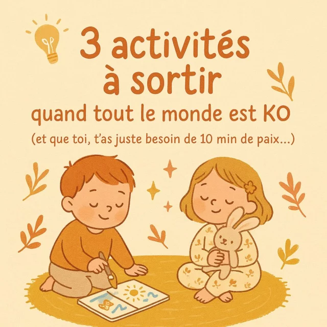 Fin de journée. Tout le monde est à bout. Les batteries sont vides (et les tiennes aussi).

Alors pour éviter la tornade et récupérer 10 minutes de calme, voici mes 3 activités de secours testées et validées à la maison.

À garder sous le coude pour les soirs compliqués, les retours d’école ronchons ou les matins trop tôt…

📥Enregistre ce post pour le ressortir au bon moment
💬 Et partage-moi en commentaire ton activité “pause café” préférée !

#vieDeMaman #famillenombreuse #trucsdemaman #activitécalme #parentastuces #numsfamily